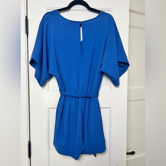 Vici Blue Spring Scene Pocketed Tie Romper (Med) - Picture 5 of 6